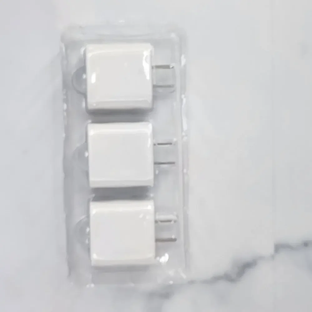 Box of 3 Wall Charger Blocks, High-Speed USB-C Square ONLY - NO CORDS